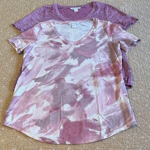 Athleta Pink and Purple Short Sleeve Tees